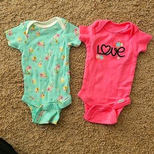 Two Baby Gerber Outfit